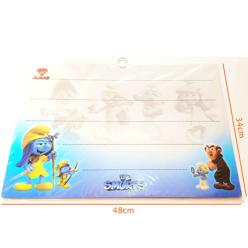 تخته وایت برد مدل اسمورف کد AL سایز 48x34 سانتی متر