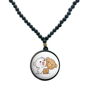 گردنبند پرمانه طرح عاشقانه کد pmd.5669 مدل دو طرفه