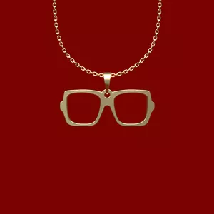 گردنبند طلا 18 عیار زنانه مدوپد مدل عینک کد Q2-1-1183