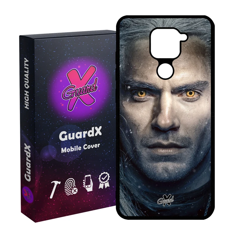 کاور گارد ایکس طرح Witcher مدل Glass10177 مناسب برای گوشی موبایل شیائومی Redmi Note 9
