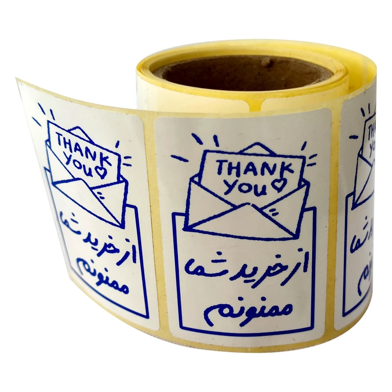 برچسب مدل تشکر از خرید طرح ممنونم بسته 500 عددی
