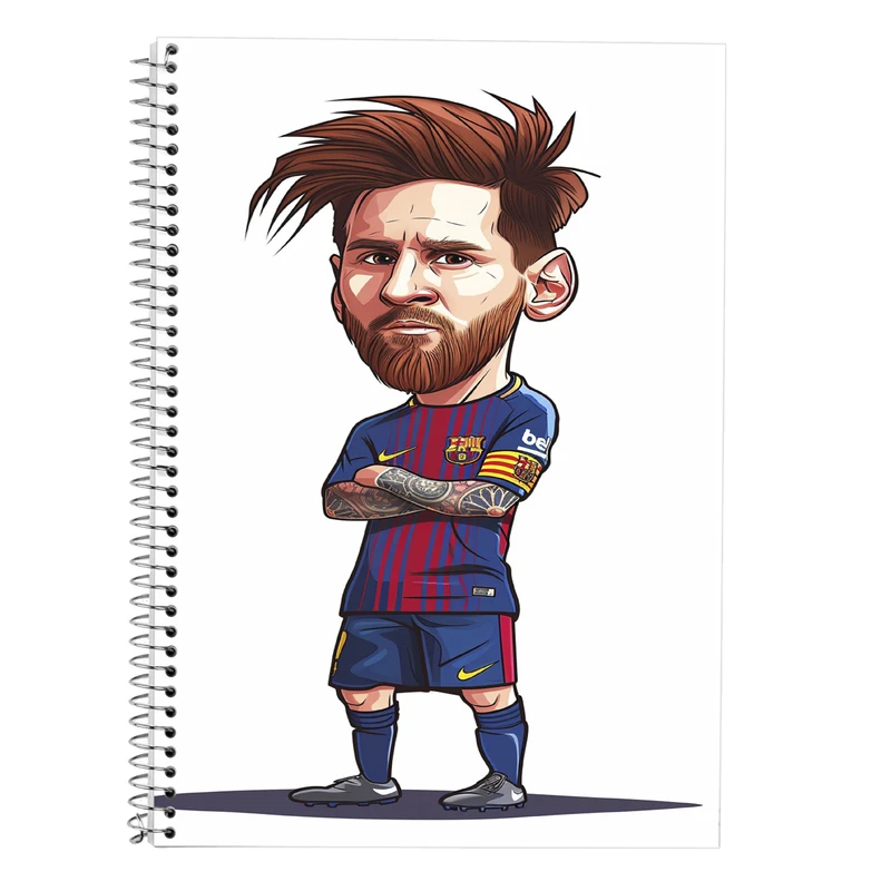 دفتر زبان 50 برگ مدوپد مدل دو خط طرح مسی messi کد DF14047
