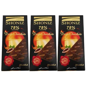 شکلات تلخ 78% شونیز - 100 گرم بسته 3 عددی