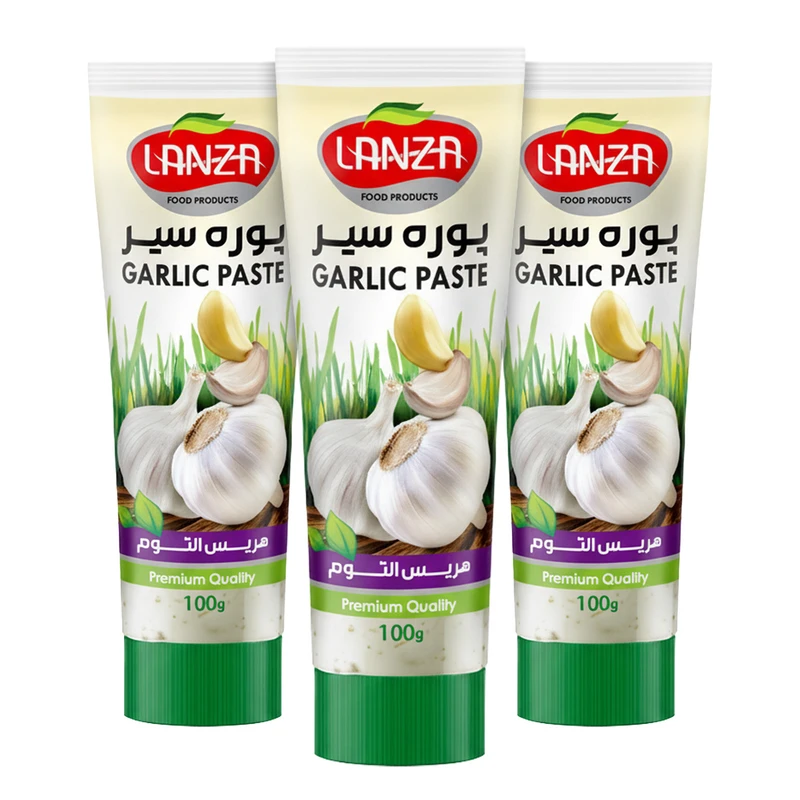 پوره سیر تیوبی لانزا - 100 گرم بسته 3 عددی