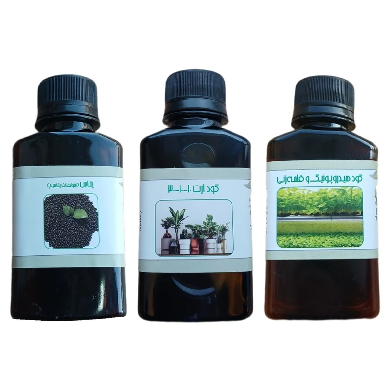 کود مایع ازت 10-10-30 و پتاس و کود هیدروپونیک و قلمه مدل life - D حجم 110 میلی لیتر بسته 3 عددی