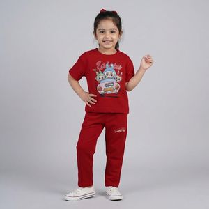 ست تی شرت و شلوار راحتی دخترانه پرایمارک مدل 17654326