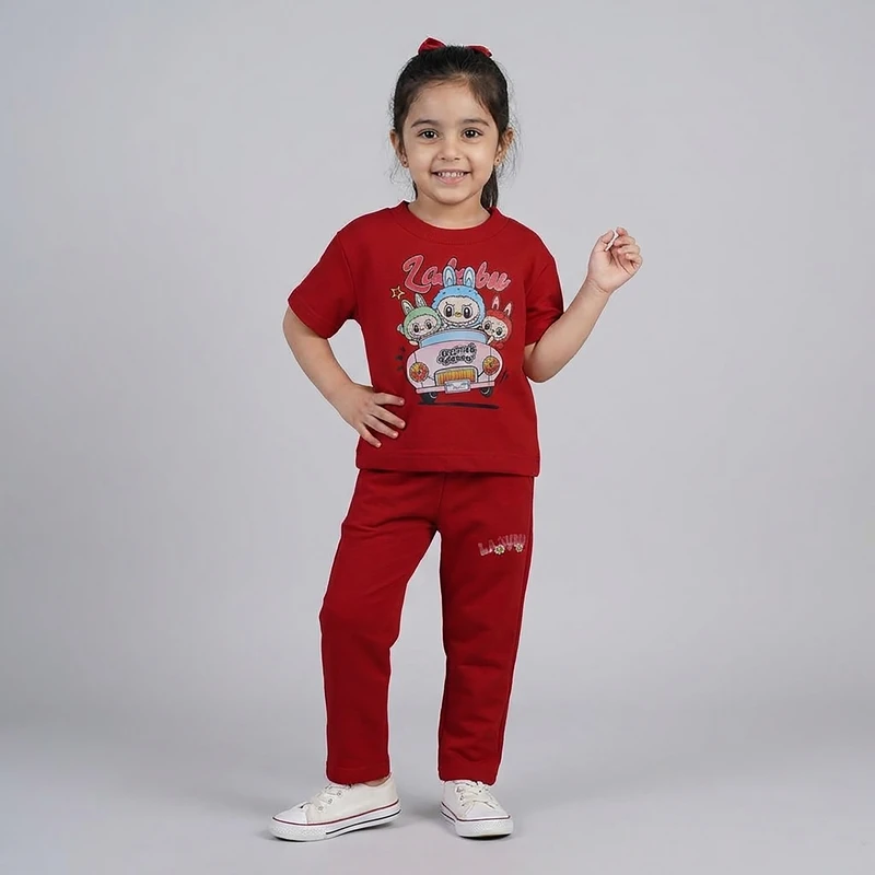 ست تی شرت و شلوار راحتی دخترانه پیریمارک مدل 17654326