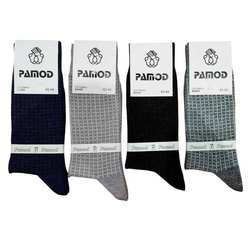 جوراب ساق بلند مردانه مدل SO-002 بسته 4 عددی