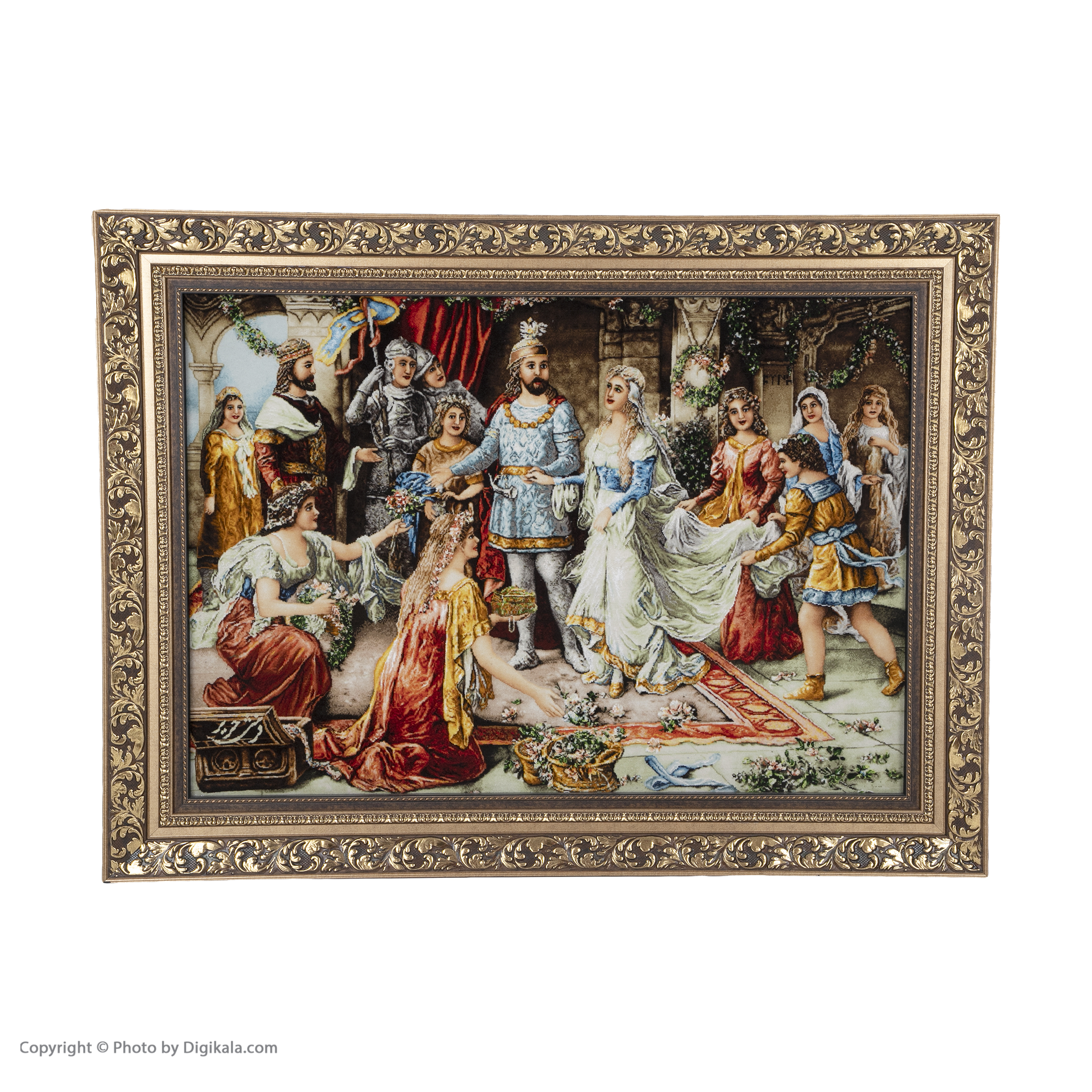 تابلو فرش دستبافت طرح تاج گذاری مدل A8