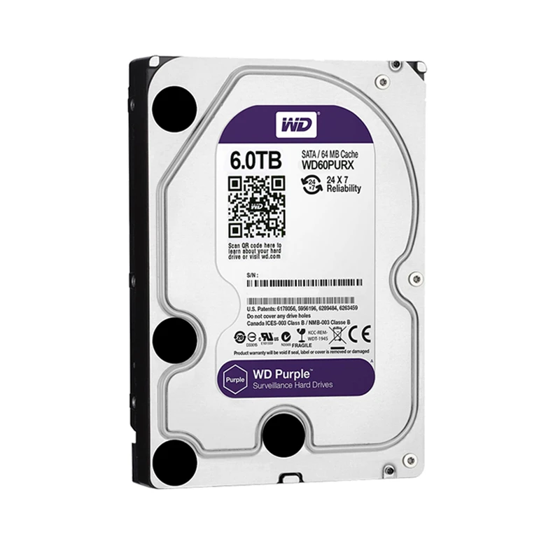  هارد دیسک اینترنال وسترن دیجیتال مدل WD Purple ظرفیت 6 ترابایت