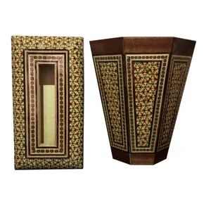 ست جعبه دستمال کاغذی و سطل خاتم کاری کد 87