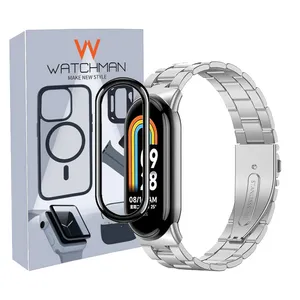 بند واچ من مدل 3bead-2in1 مناسب برای ساعت هوشمند شیائومی Mi Band 9 به همراه محافظ صفحه نمایش