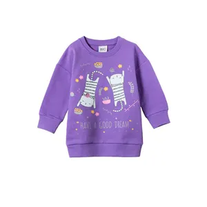 سویشرت دخترانه جی بی جو مدل چاپ گربه کد 70037PP