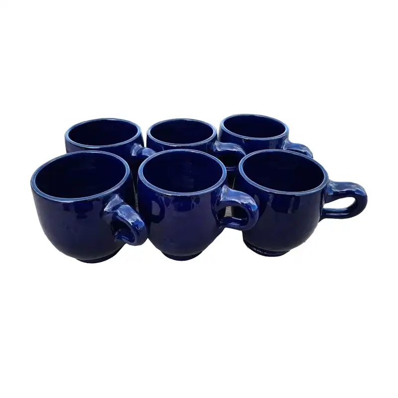 لیوان سفالی مدل الماس بسته 6 عددی