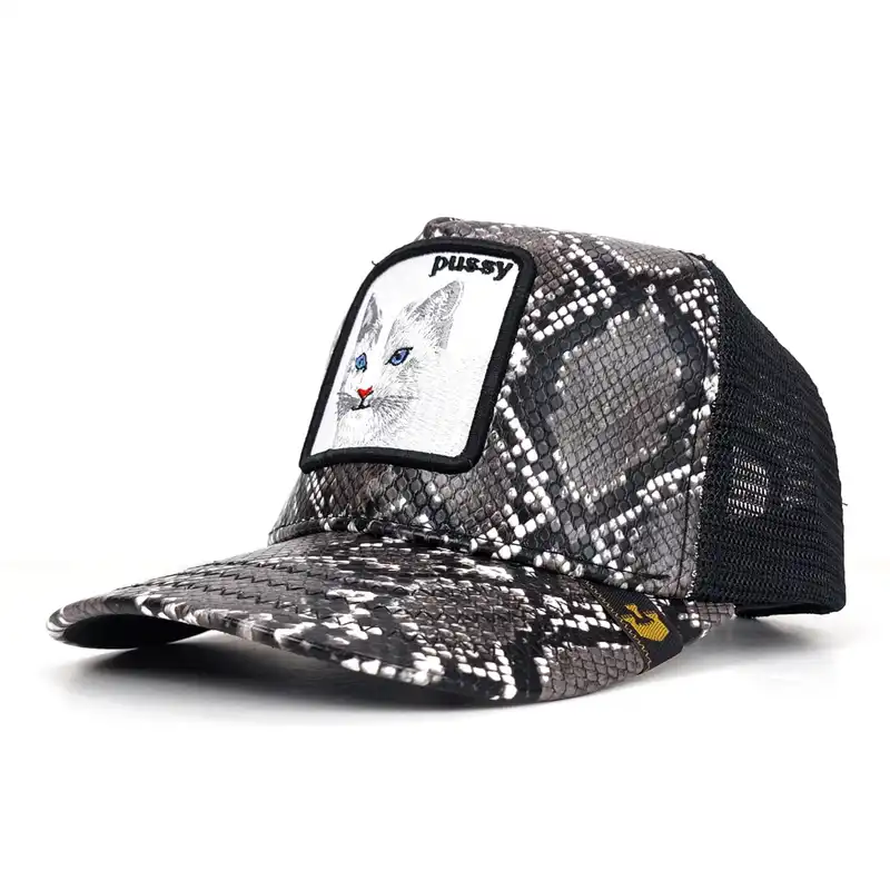 کلاه کپ گورین براز مدل پشت تور طرح گربه کد 1123