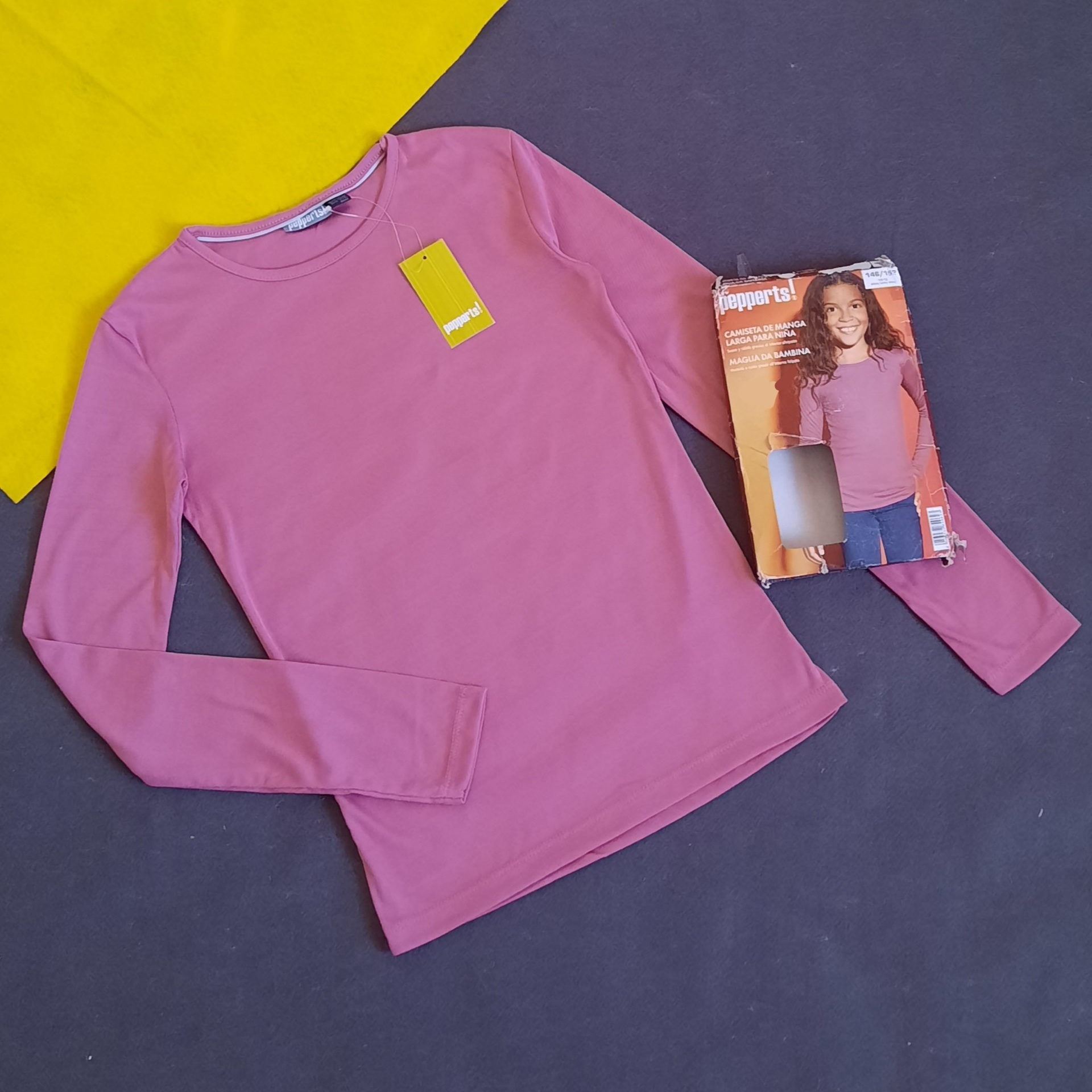 تی شرت آستین بلند دخترانه پیپرتس مدل 0057