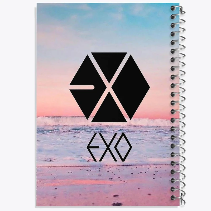 دفتر مشق 100 برگ خندالو طرح گروه اکسو EXO کد 16864