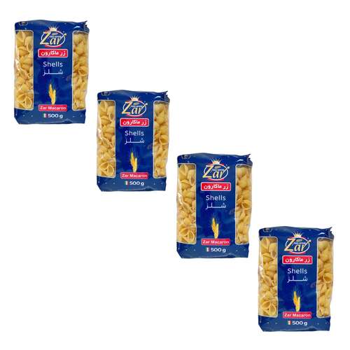 ماکارونی شلز زر ماکارون - 500 گرم بسته 4 عددی