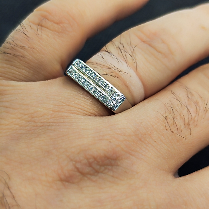 ست انگشتر نقره زنانه و مردانه مدل سنگ مارکازیت کد 24