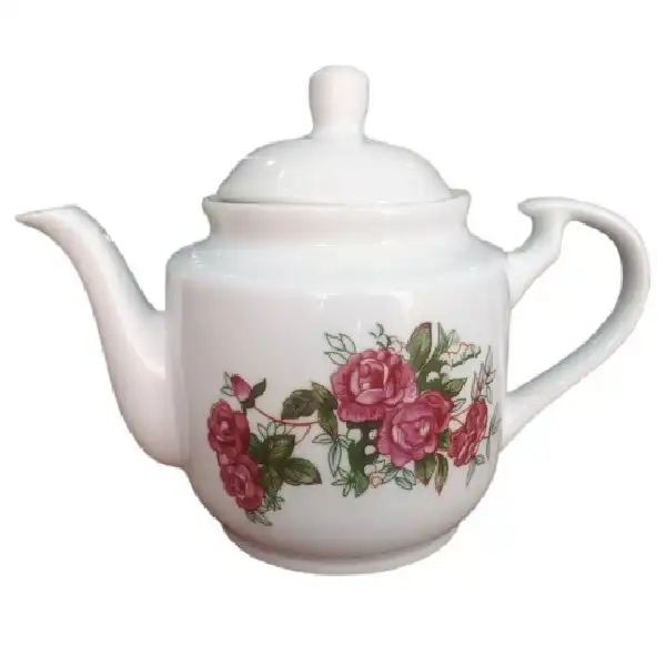 قوری چینی مرجان مدل سرخی