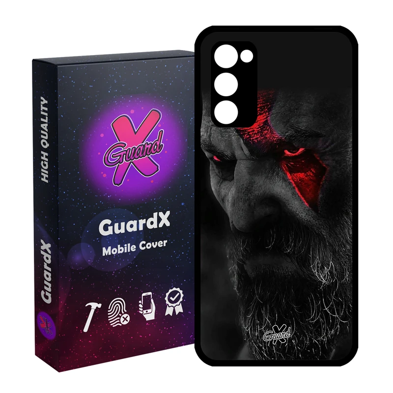 کاور گارد ایکس طرح God of War مدل Glass10349 مناسب برای گوشی موبایل سامسونگ Galaxy S20 FE