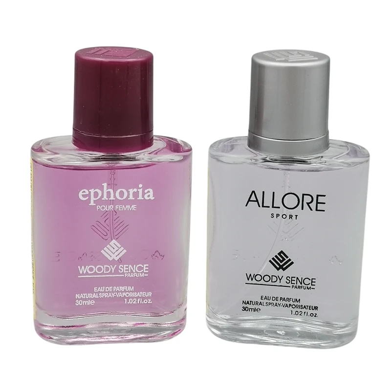 عطر جیبی وودی سنس مدل ephoria حجم 30 میلی لیتر به همراه عطر جیبی مردانه وودی سنس مدل الور اسپرت بلو حجم