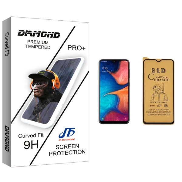 محافظ صفحه نمایش سرامیکی جی اف مدل Diamond glass مناسب برای گوشی موبایل سامسونگ Galaxy A20