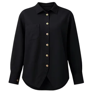 شومیز آستین بلند یقه برگردان زنانه مدل 112371