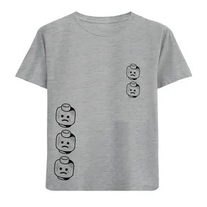 تی شرت آستین کوتاه دخترانه مدل ایموجی مکعبی D99