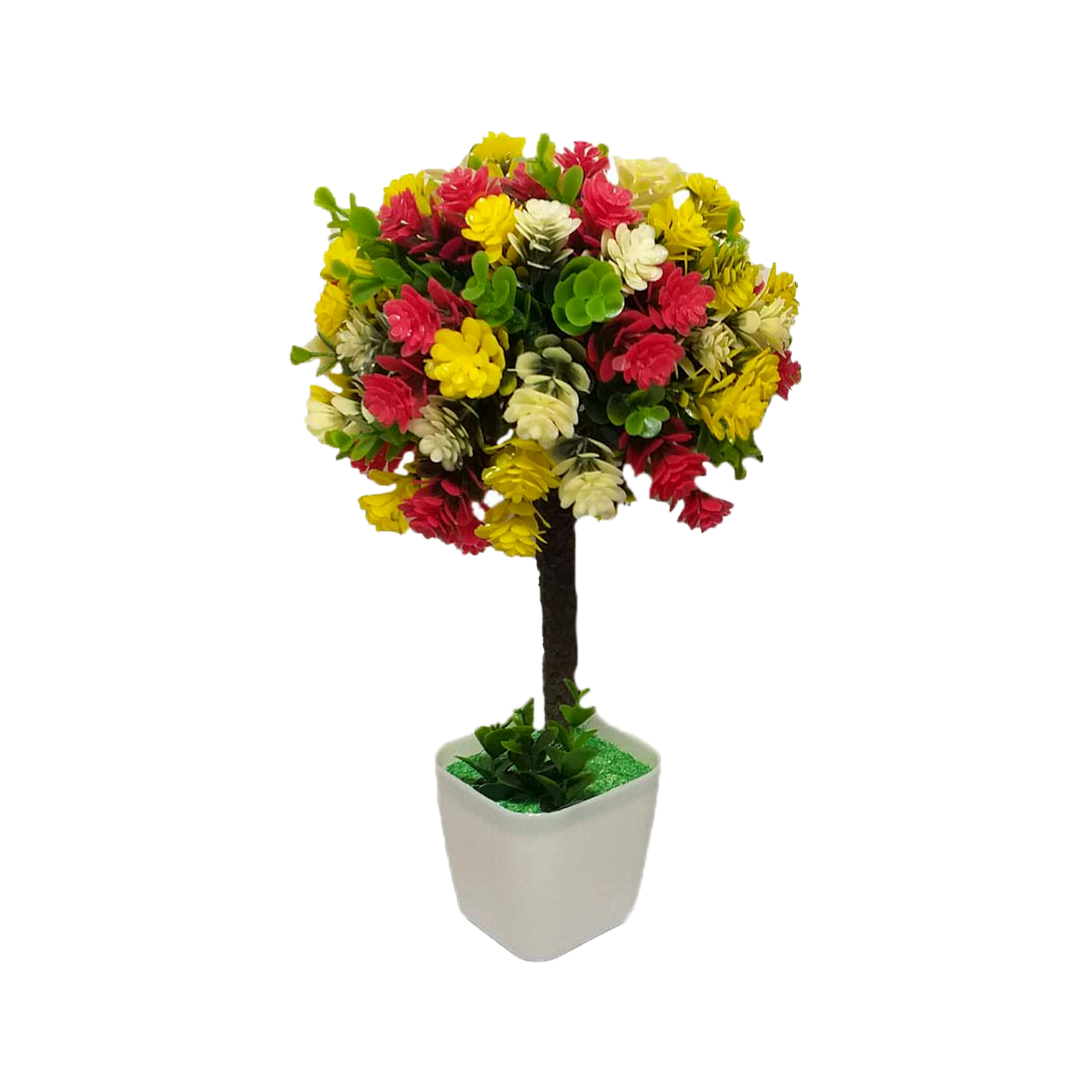 گلدان به همراه درختچه مصنوعی مدل بنسای بهاران