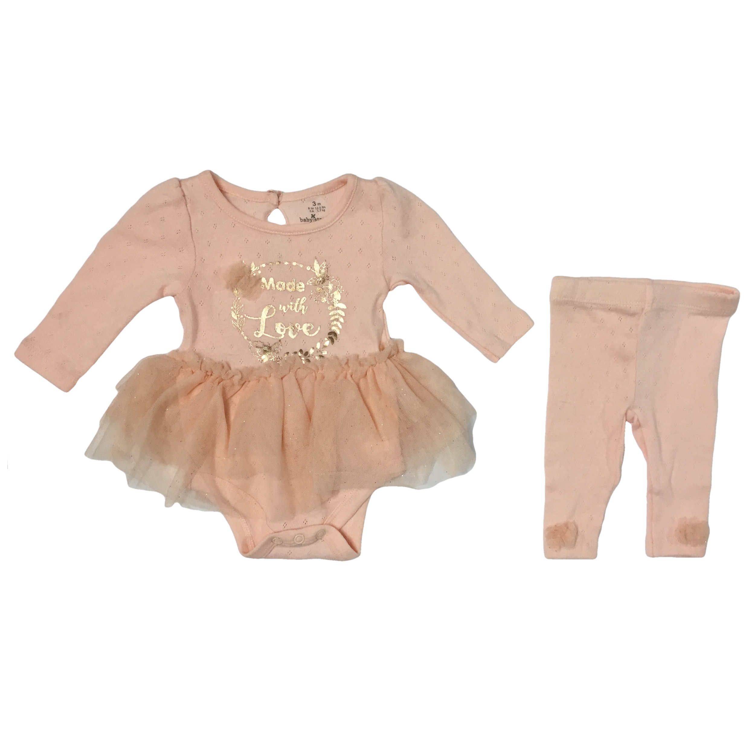  ست بادی و شلوار نوزادی دخترانه مدل HGH