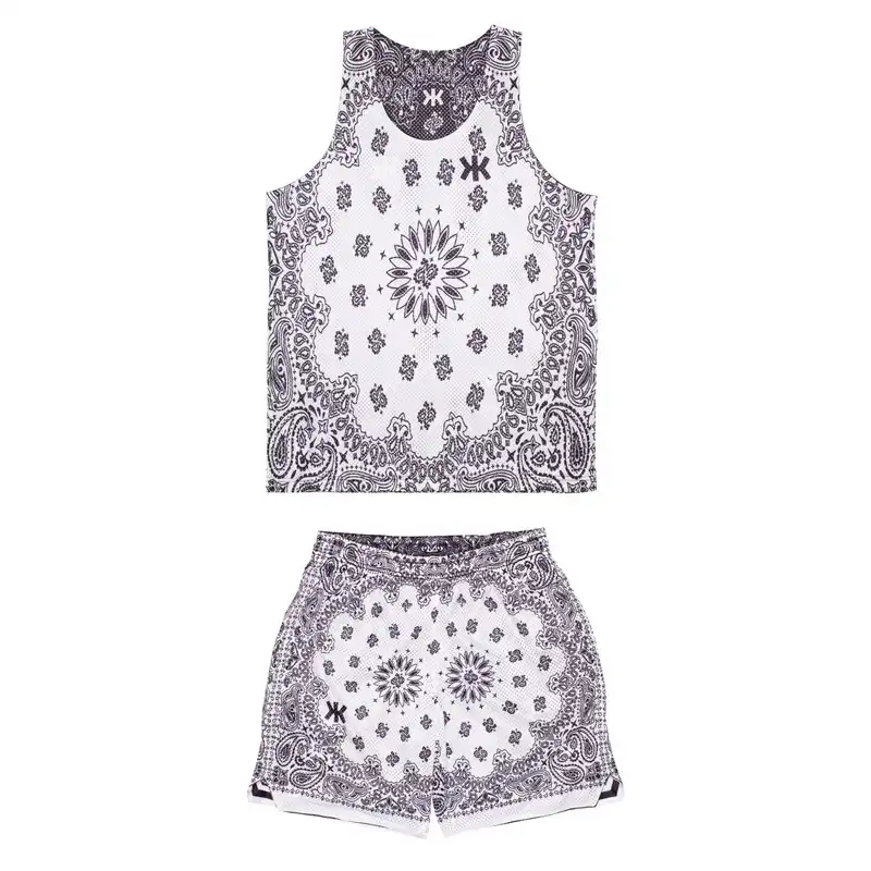 ست تاپ و شلوارک ورزشی مردانه مدل 126-3001 طرح باندانا