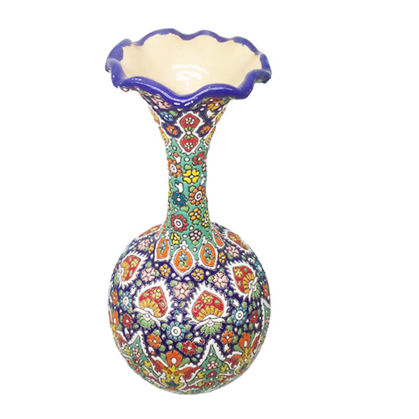 گلدان میناکاری مدل شیپوری