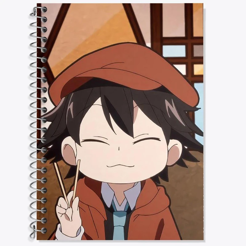 دفتر زبان 50 برگ خندالو مدل سه خط طرح رامپو سان انیمه سگ های ولگرد بانگو کد 15638