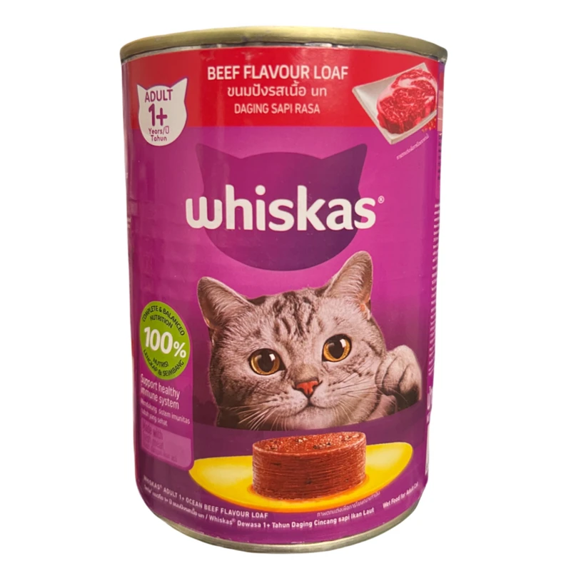 کنسرو گربه ویسکاس مدل پته طعم گوشت وزن 400 گرم