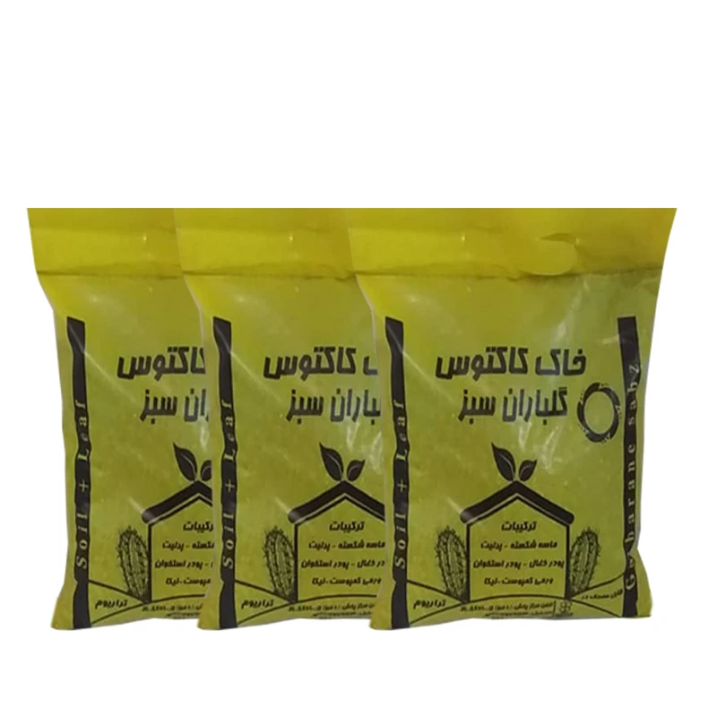 خاک کاکتوس گلباران سبز مدل 02 وزن 4 کیلوگرم بسته 3 عددی