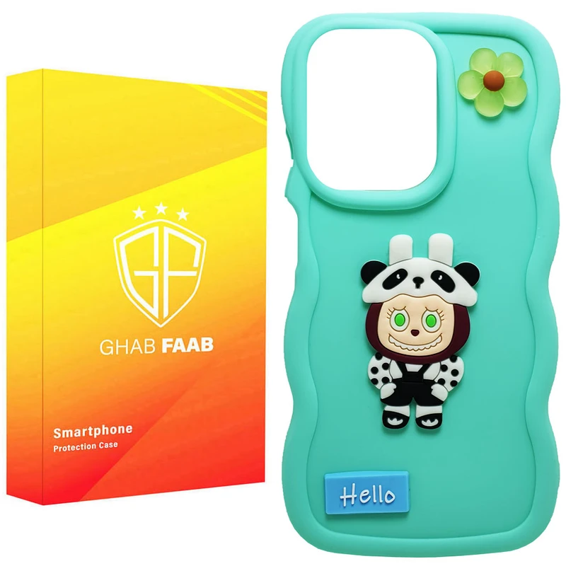 کاور قاب فاب مدل لبوبو سیلیکونی طرح دخترانه مناسب برای گوشی موبایل شیائومی  Redmi 13 4G