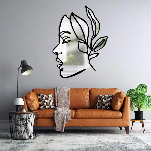 آینه پلکسی گلس طرح صورتک مینیمال کد 004