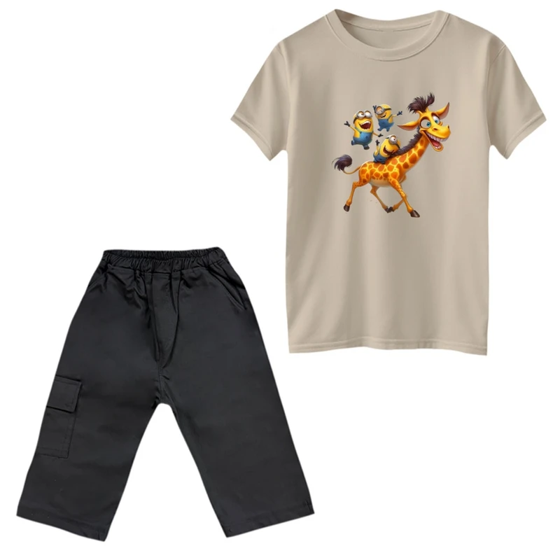 ست تی‌شرت و شلوارک پسرانه مدل مینیون کد 33