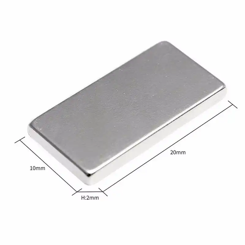 آهن ربا مدل نئودیمیوم بلوک 20x10x2mm بسته 5 عددی