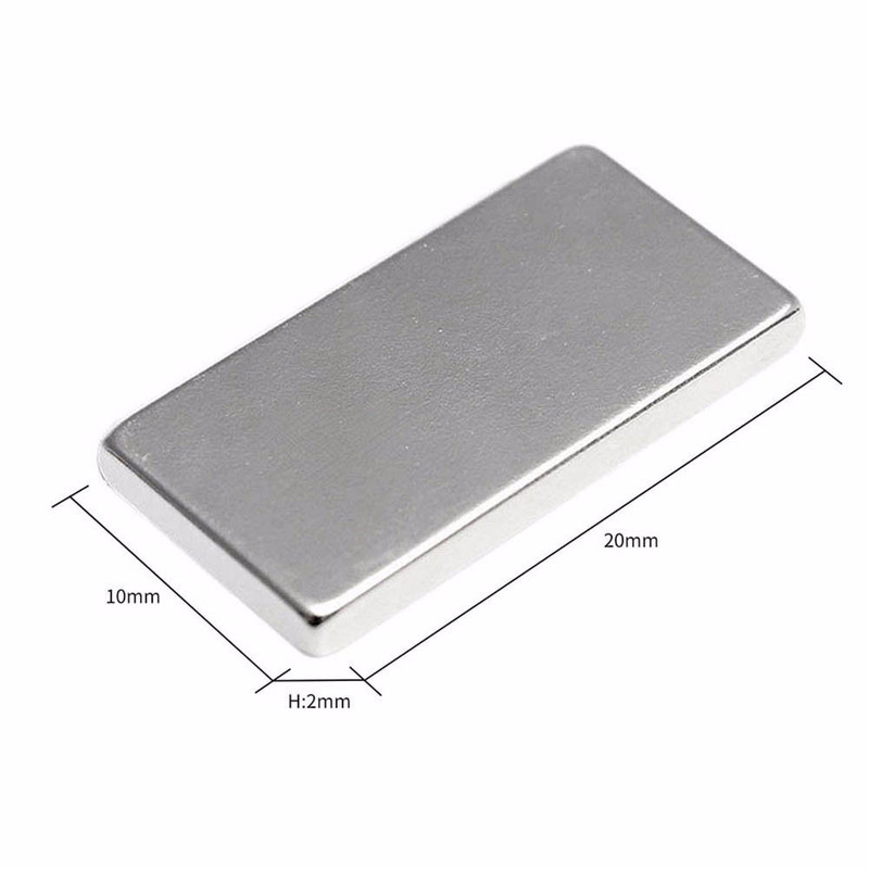 آهن ربا مدل نئودیمیوم بلوک 20x10x2mm بسته 5 عددی
