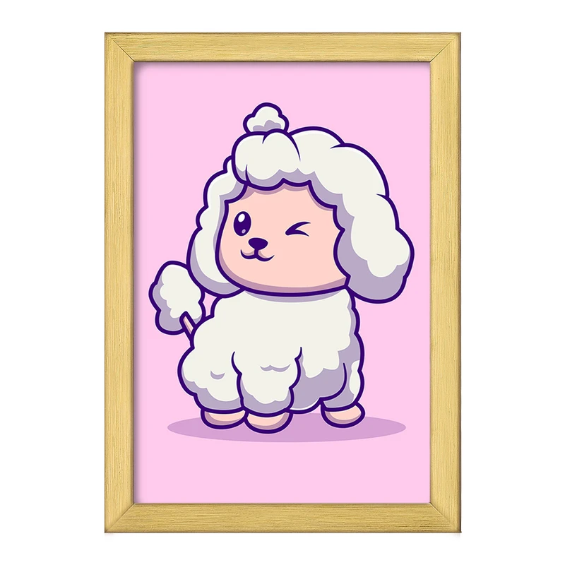 تابلو خندالو طرح حیوانات بامزه گوسفند کد 29675