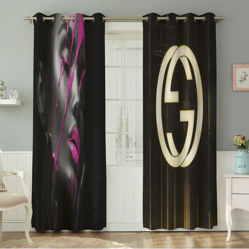 پرده نیروانا طرح چهره   مدل مخمل کد 5207 سایز 140×280 سانتی متر