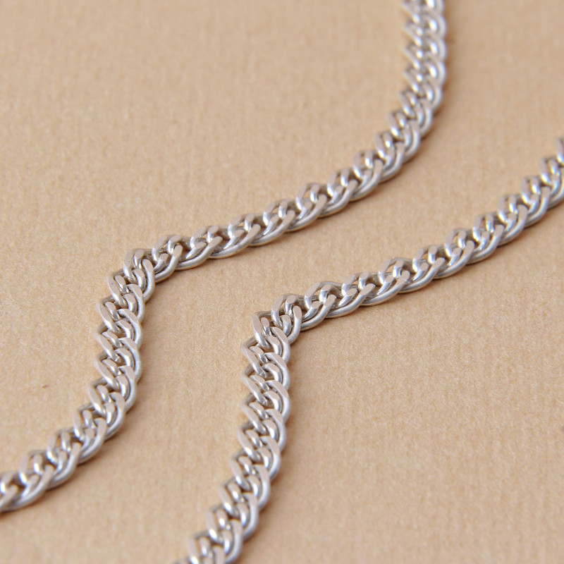 زنجیر نقره مردانه بازرگانی میلادی کد ZR_007