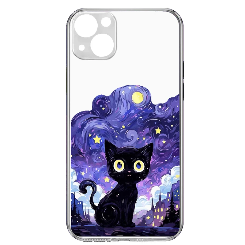 کاور طرح Black Cat مناسب برای گوشی موبایل اپل Iphone 13