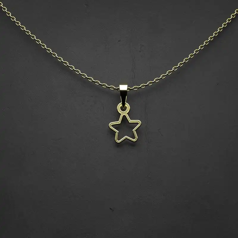 گردنبند طلا 18 عیار زنانه مدوپد مدل ستاره کد Z2-1-1137