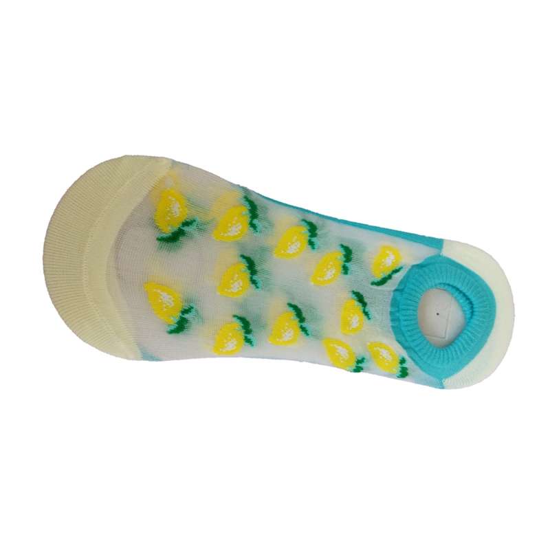 جوراب مدل نیمه شفاف طرح لیمو