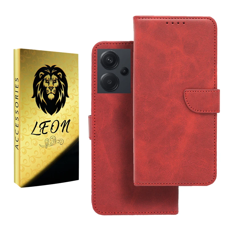 کیف کلاسوری لئون مدل Khoshi Yo مناسب برای گوشی موبایل شیائومی Redmi Note 13 Pro Plus