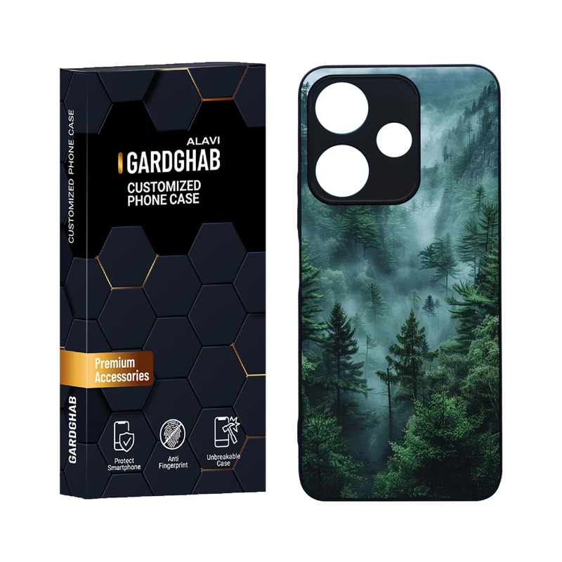 کاور گارد قاب علوی مدل دورژله ای منظره و طبیعت مناسب برای گوشی موبایل شیائومی Poco M6 4G