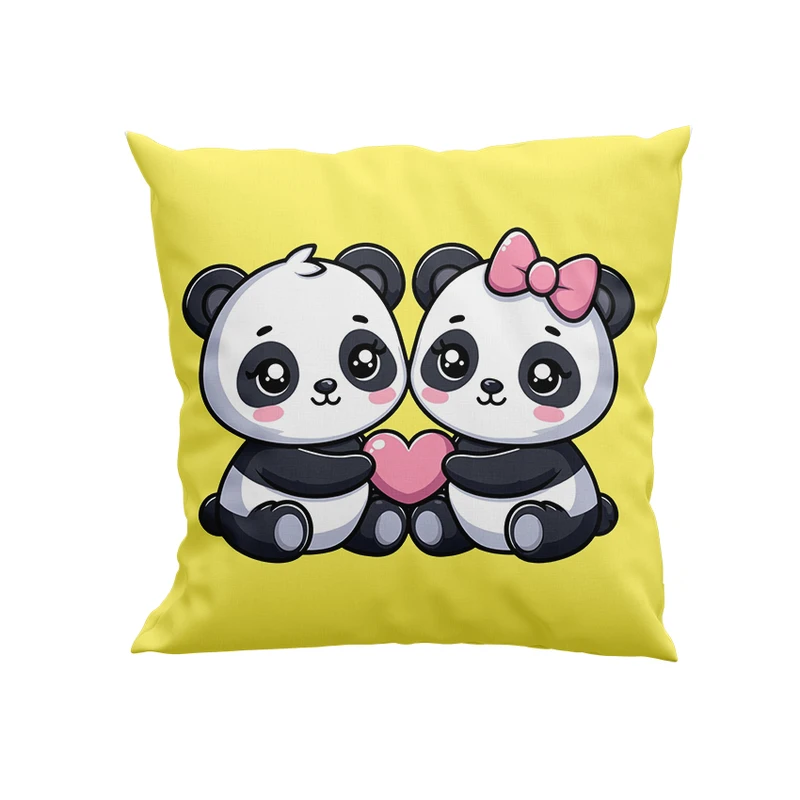 کوسن کودک پاد آفرین سایز 30*30 سانتی متر مدل پانداها کد DKK1368